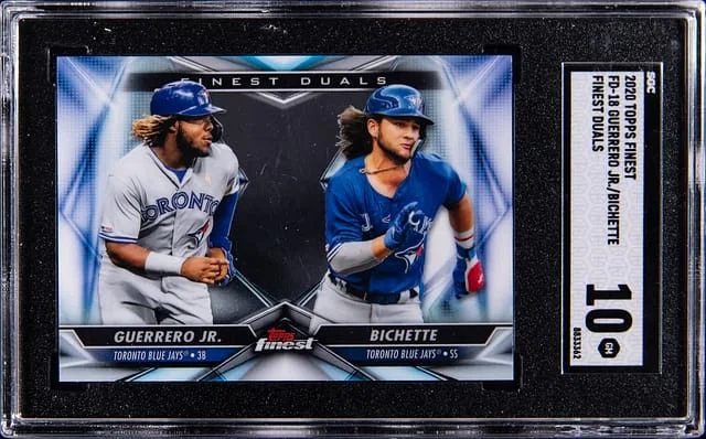 2020 Topps Finest Vladimir Guerrero Jr./Bo Bichette Duals #FD-18 card image