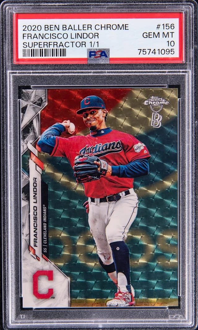 2020 Topps Francisco Lindor Ben Baller Chrome Superfractor #156 card image
