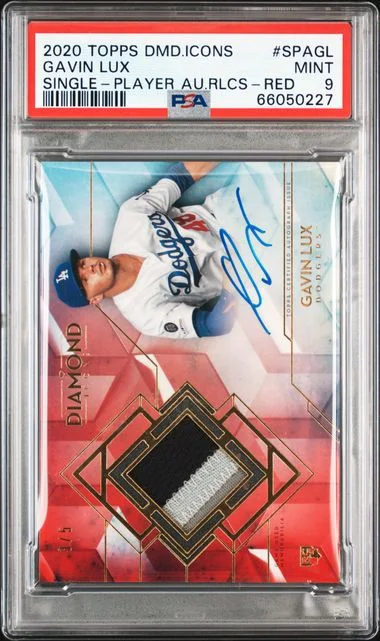 2020 Topps Gavin Lux Diamond Icons Single-Player Autographed Relics #SPAGL card image