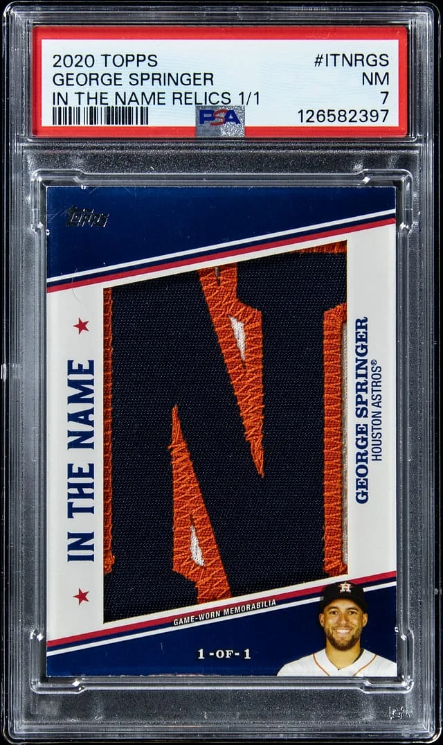 2020 Topps George Springer In The Name Relics #ITNR-GS card image