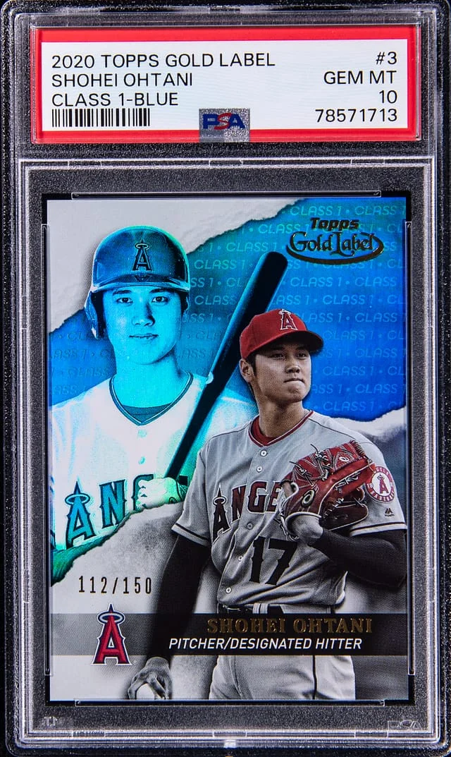 2020 Topps Gold Label Class 1 Shohei Ohtani Blue #3 card image