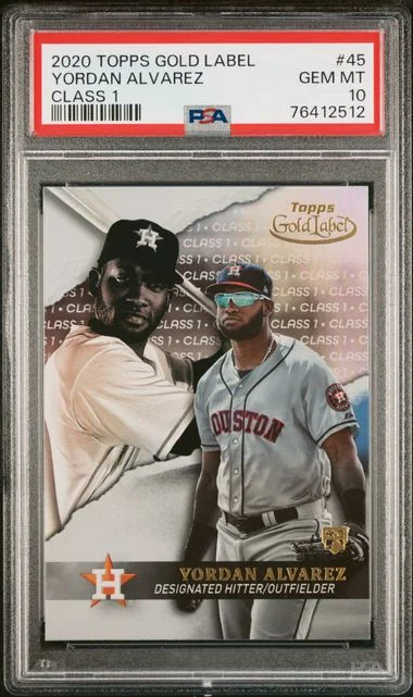 2020 Topps Gold Label Class 1 Yordan Alvarez #45 card image