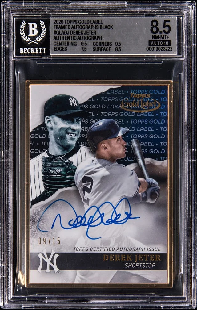 2020 Topps Gold Label Derek Jeter Framed Autographs Black #GLA-DJ card image