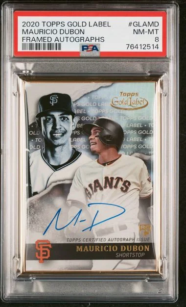 2020 Topps Gold Label Framed Autographs Glamd Mauricio Dubon #no-number card image