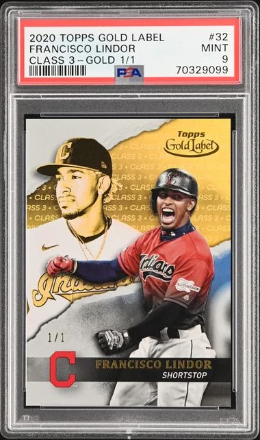 2020 Topps Gold Label Francisco Lindor Class 3-Gold #32 card image