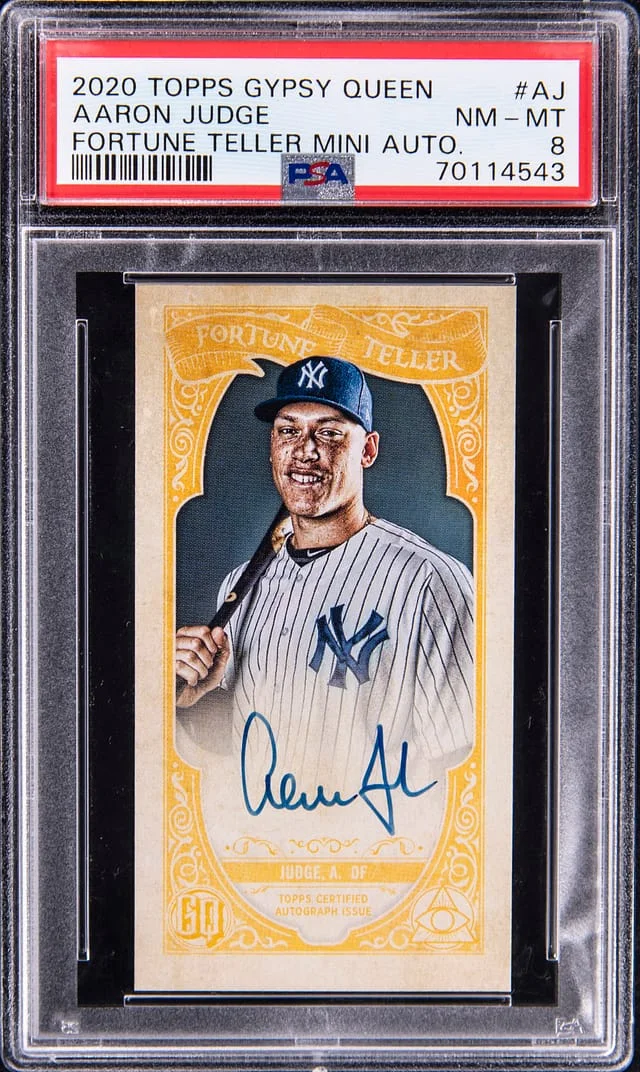 2020 Topps Gypsy Queen Aaron Judge Fortune Teller Mini Autograph #AJ card image