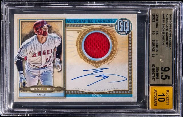 2020 Topps Gypsy Queen Shohei Ohtani Autograph Garments #AG-SO card image