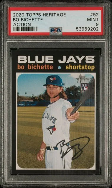 2020 Topps Heritage Bo Bichette Action #52 card image