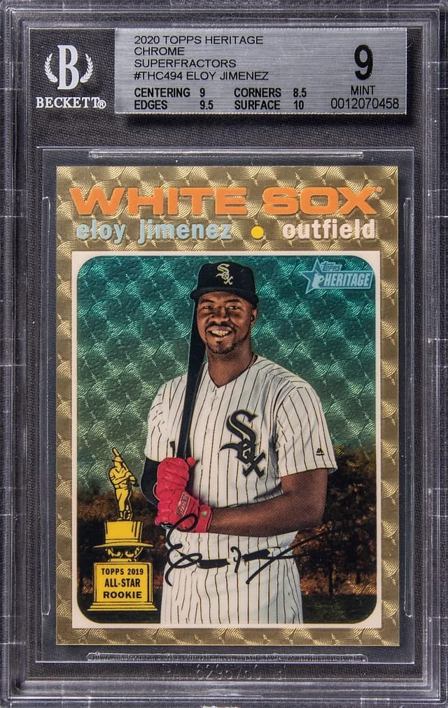 2020 Topps Heritage Chrome Eloy Jimenez SuperFractor #THC-494 card image