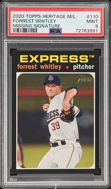 2020 Topps Heritage Forrest Whitley Minor League, Missing Signature #110 card image