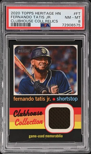 2020 Topps Heritage High Number Fernando Tatis Jr. Game-Used Clubhouse Collection Relics #CCR-FT card image