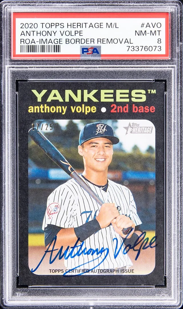 2020 Topps Heritage Minor League Anthony Volpe ROA-Image Border Removal #AVO card image