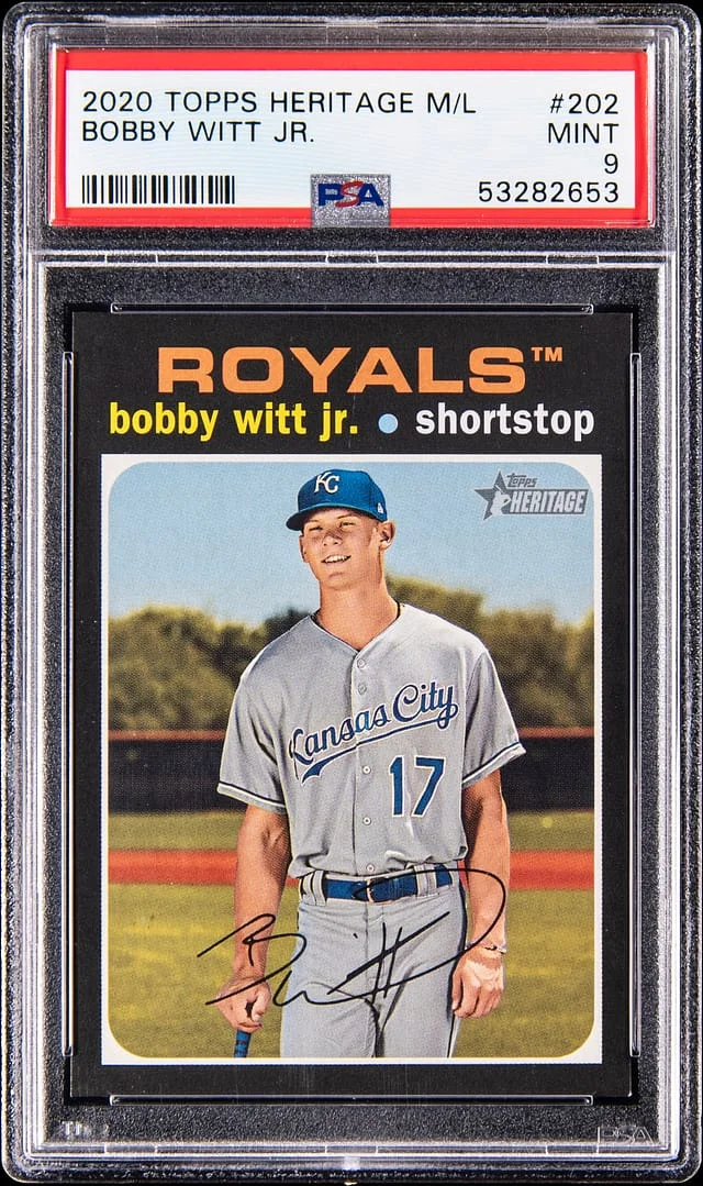 2020 Topps Heritage Minor League Bobby Witt Jr. #202 card image