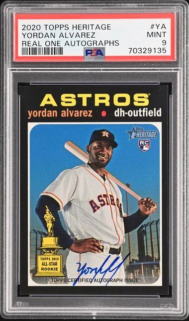 2020 Topps Heritage Real One Yordan Alvarez Autograph #YA card image