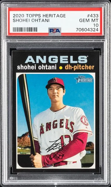 2020 Topps Heritage Shohei Ohtani Throwback Uniform Variation #433 card image
