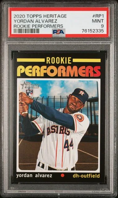 2020 Topps Heritage Yordan Alvarez Performers #RP-1 card image
