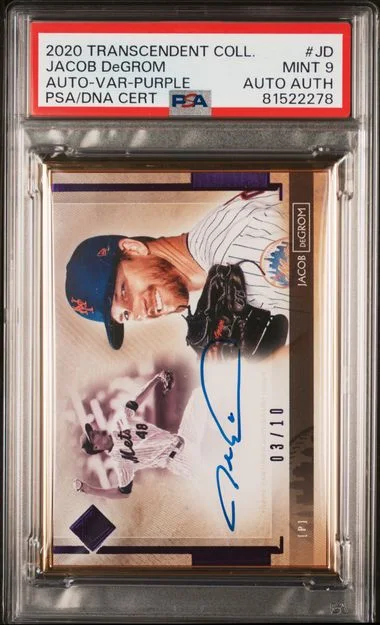 2020 Topps Jacob Degrom Transcendent Collection Autographs Variation-Purple #JD card image