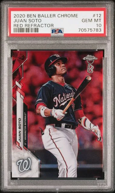 2020 Topps Juan Soto Ben Baller Chrome Red Refractor #12 card image