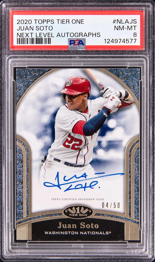 2020 Topps Juan Soto Tier One Next Level Autographs #NLA-JS card image