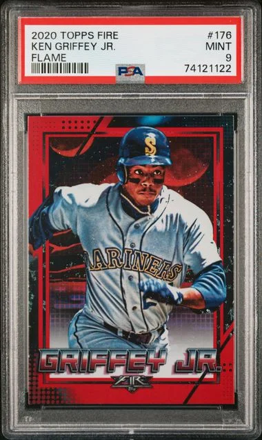2020 Topps Ken Griffey Jr. Fire Flame #176 card image