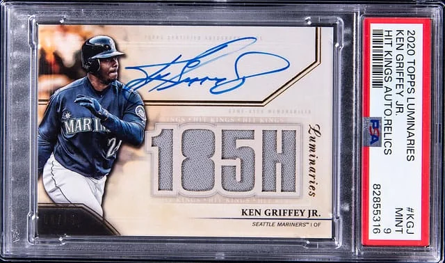 2020 Topps Ken Griffey Jr. Luminaries Hit Kings Autographed Relic #KGJ card image