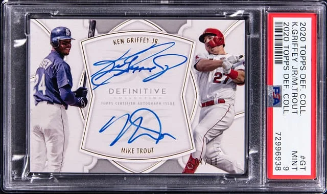 2020 Topps Ken Griffey Jr./Mike Trout Definitive Collection Dual Autograph Collection #DAC-GT card image