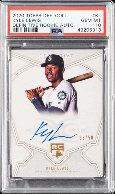 2020 Topps Kyle Lewis Definitive Collection Definitive Autographs #DRA-KL card image