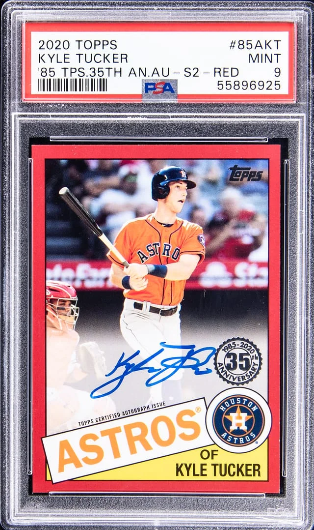 2020 Topps Kyle Tucker 85 Topps 35th Anniversary Autograph Series 2 Red #85A-KT card image