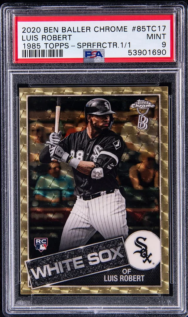 2020 Topps Luis Robert Jr. Ben Baller Chrome '85 Topps SuperFractor #BSTC-12 card image