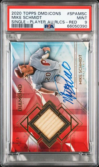 2020 Topps Mike Schmidt Diamond Icons Single-Player Autographed Relics #SPAMSC card image
