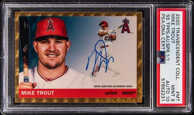 2020 Topps Mike Trout Transcendent Collection '55 Topps Autograph SuperFractor #55S-MT card image