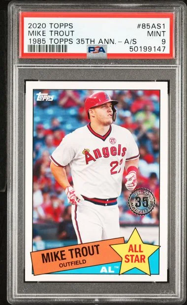 2020 Topps Mike Trout 1985 Topps 35Th Anniversary #85AS1 card image