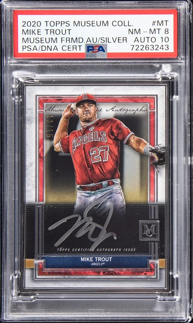2020 Topps Mike Trout Musuem Collection Museum Framed Autograph SIlver #MFA-MT card image