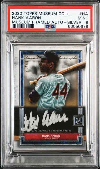 2020 Topps Museum Collection Hank Aaron Museum Framed Autographs #HA card image