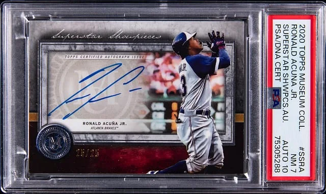 2020 Topps Museum Collection Ronald Acuna Jr. Superstar Showpieces Autograph #SS-RA card image