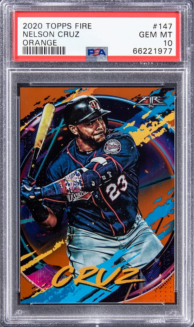 2020 Topps Nelson Cruz Fire Orange #147 card image