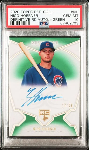 2020 Topps Nico Hoerner Definitive Collection Definitive Autographs Green #DRA-NH card image