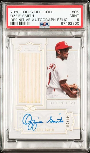 2020 Topps Ozzie Smith Definitive Collection Definitive Autograph Relic #DARC-OS card image