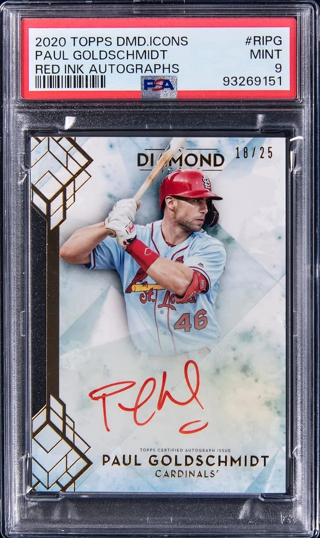 2020 Topps Paul Goldschmidt Diamond Icons Red Ink Autographs #RI-PG card image
