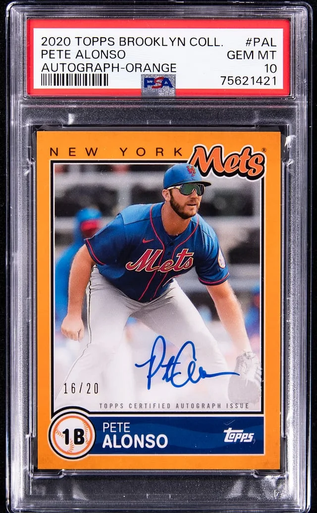 2020 Topps Pete Alonso Brooklyn Collection Autograph - Orange #PAL card image