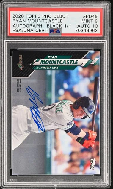 2020 Topps Pro Debut Ryan Mountcastle Autograph-Black #PD49 card image