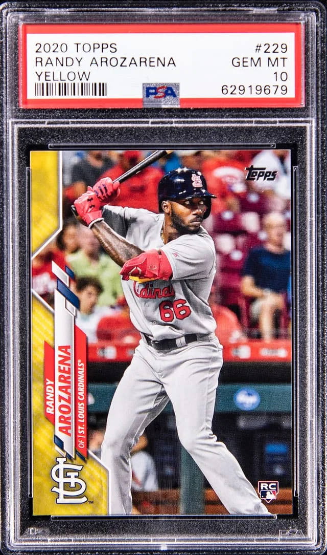 2020 Topps Randy Arozarena Yellow #299 card image