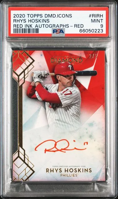 2020 Topps Rhys Hoskins Diamond Icons Red Ink Autographs #RIRH card image
