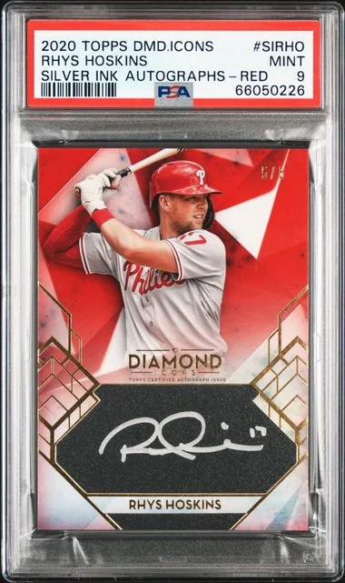2020 Topps Rhys Hoskins Diamond Icons Silver Ink Autographs #SIRHO card image