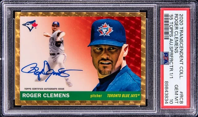 2020 Topps Roger Clemens Transcendent Collection '55 Topps Autograph Superfractor #RCB card image