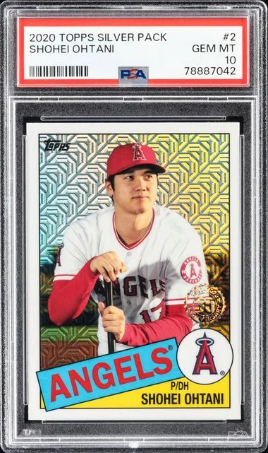 2020 Topps Shohei Ohtani Silver Pack 1985 Chrome Promo #2 card image