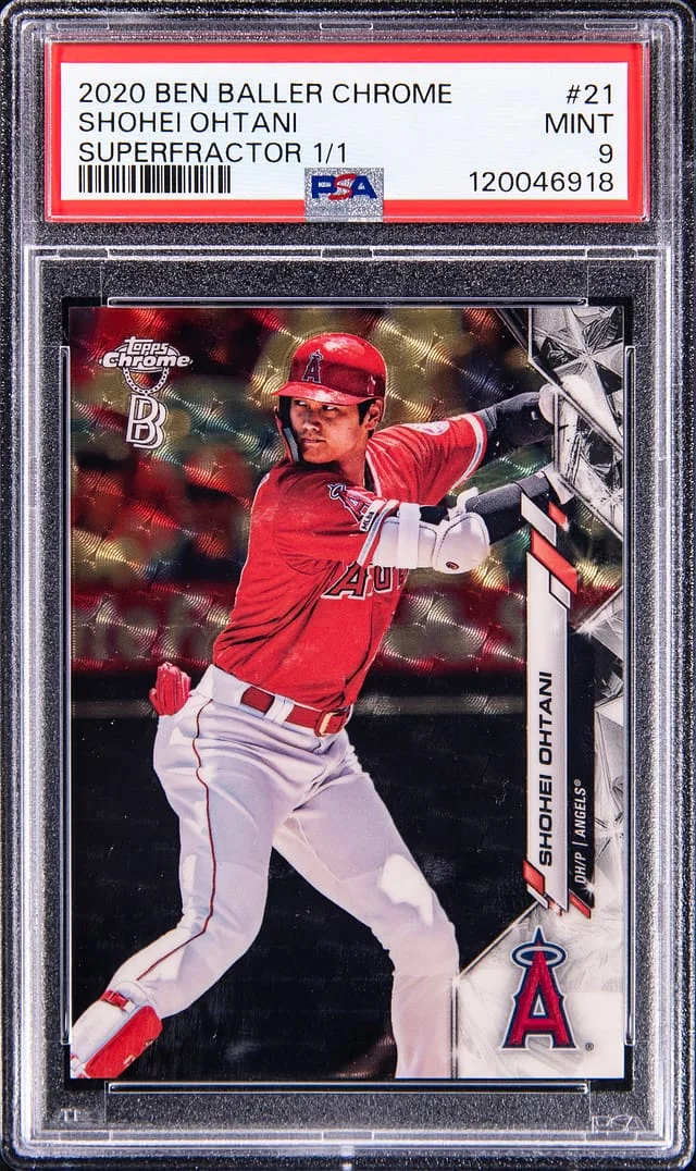 2020 Topps Shohei Ohtani Ben Baller Chrome SuperFractor #21 card image