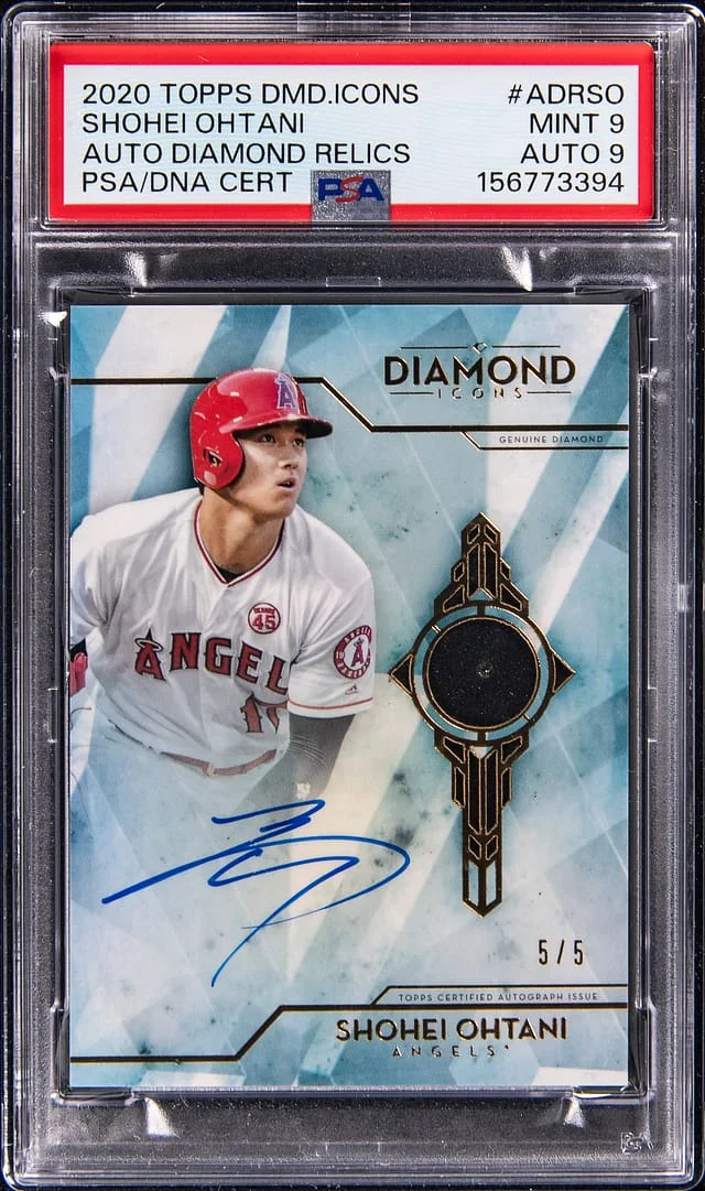 2020 Topps Shohei Ohtani Diamond Icons Autograph Diamond Relics #ADR-SO card image