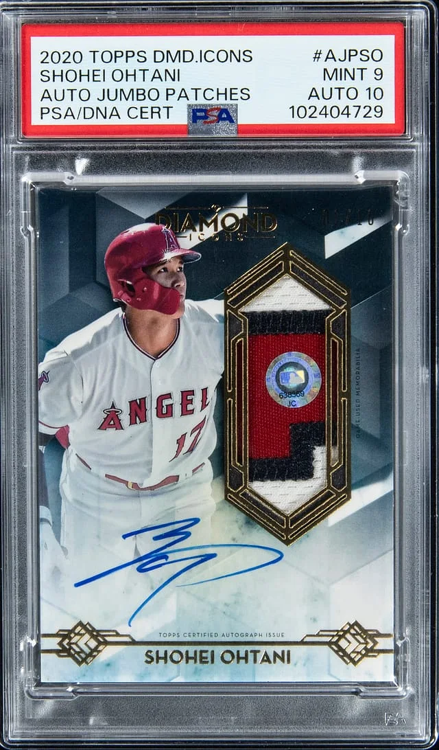 2020 Topps Shohei Ohtani Diamond Icons Autograph Jumbo Patches #AJP-SO card image