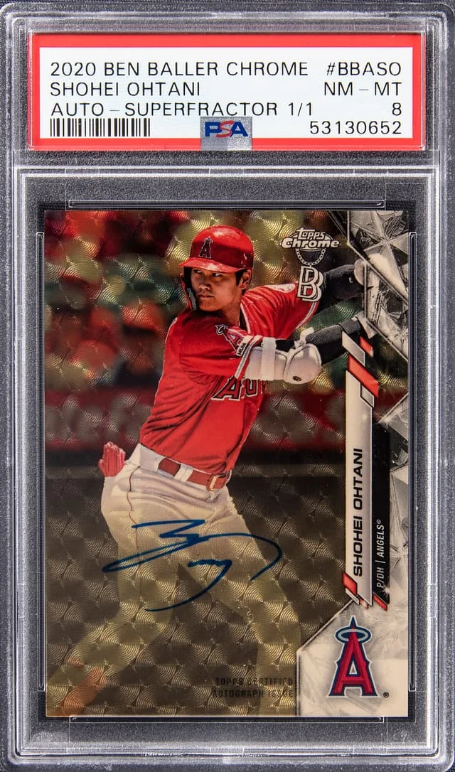 2020 Topps Shohei Ohtani Ben Baller Chrome Autographs SuperFractor #BBA-SO card image